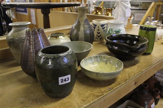 Studio pottery vessels including A C McKechnie